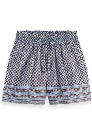 Scotch&Soda High Rise Lurex Stripe Printed Shorts, , XS
