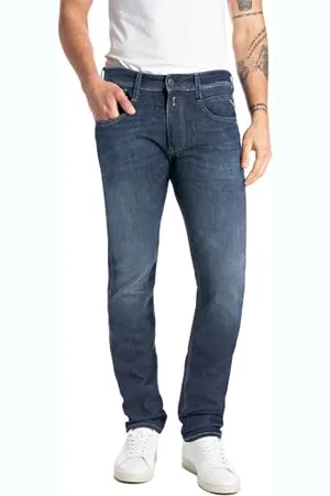 Replay Męskie dżinsy Slim Fit Anbass X-Lite Plus kolekcja, , 32W / 32L