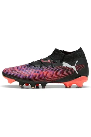 PUMA Damskie buty piłkarskie Future 8 Match FG/AG WN, czarno-biało-świecące czerwone, 4 UK, Czarny biały świecący czerwony, 37 EU