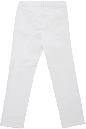 QS by s.Oliver Junior Girls Croped Colored Denim, proste nogawki przycięte, białe, 146/REG, , 146 (Regularne)