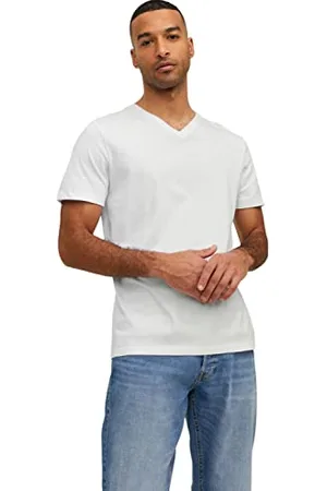 JACK & JONES Organic Basic SS koszula męska z dekoltem w szpic