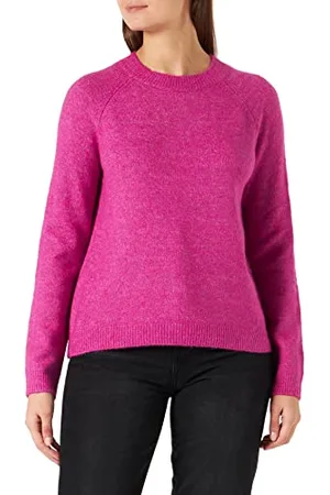 Pieces® Damski sweter PCJULIANA LS O-Neck Knit NOOS BC, różowy, fioletowy, XS