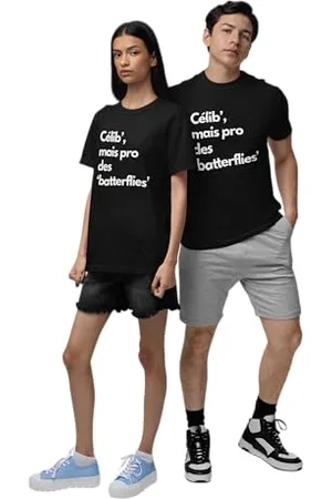 REPUBLIC OF CALIFORNIA Unisex URCTS026-XXL-BK Celib-ale-Powyżej Baterflies-T-Shirt- , XXL, , XXL