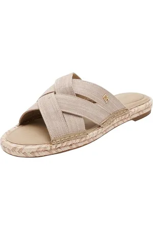 Tommy Hilfiger Damskie Chambray ESPADRILLE MULE Flat, BEŻOWE (Chrzan), 36,5 UK, , 40 EU