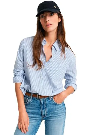 GANT REL LUXURY OXFORD STRIPED BD SHIRT, , 38
