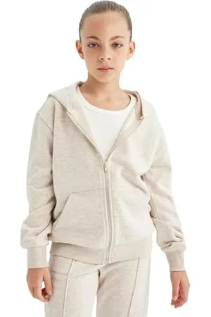 DeFacto Dziewczęcy pulower & Strickjacken für Madchen Sweter, beżowy (mieszanka beżu), 7-8 lat, , 7-8 Years