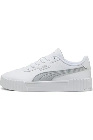 PUMA Damskie trampki Carina 3.0 Aqua Metallics, biało-srebrne, 40 EU, White Silver, 42 EU