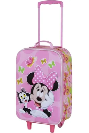 Disney Minnie Mouse Kitten-Soft walizka na kółkach 3D, różowa, 17 x 33 x 52 cm, pojemność 26 l, , Jeden rozmiar, Miękka walizka na kółkach 3D