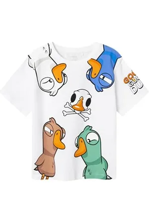 NAME IT Chłopięca Nkmalfredo Gooseduck Ss Nreg Top Box Bfu T-Shirt, , 146-152