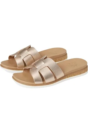 Skechers Damskie sandały Desert KISS Low Peak Look Slide Sandal, Złoto, 5 UK, , 38 EU