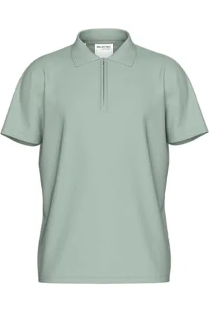 SELECTED Slhfave Zip SS Polo Noos, , M