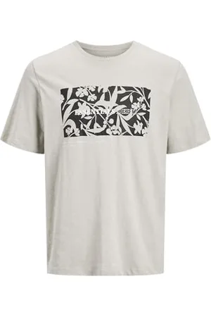 JACK & JONES Jjjeff Monochrome Shape Tee SS Crew Neck, , XS