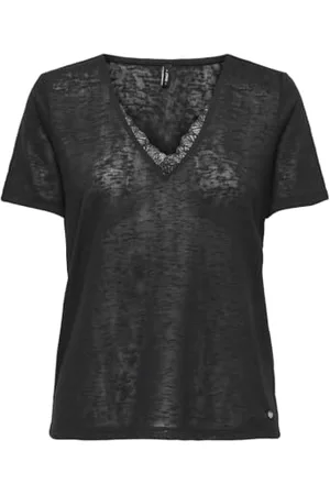 ONLY Onlzola Life S/S V-Neck Lace Top JRS, , L