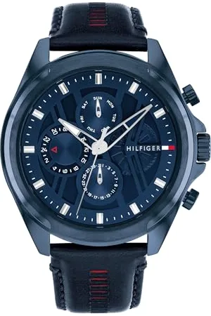 Tommy Hilfiger JAX męski cyferblat jonowy platerowany niebieską stalą zegarek - 1710655, , pasek
