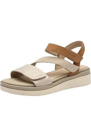 Tamaris Comfort damskie sandały na koturnie, z możliwością regulacji, beżowy grzebień, 39 EU, , 39 EU