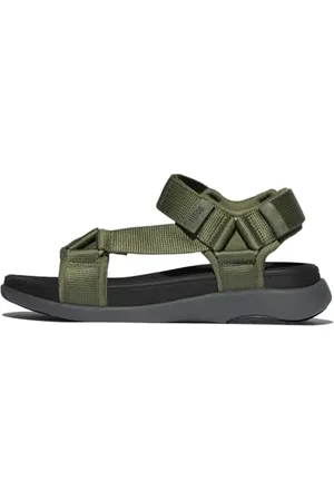 FitFlop F-Mode GO ADJ męskie sandały z paskiem na plecy, zielone Safari, 45 EU, , 45 EU
