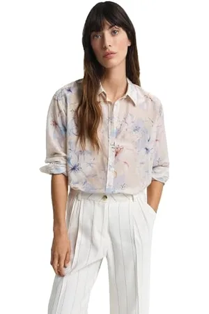 GANT REL FLORAL Print COT SILK SHIRT, , 38