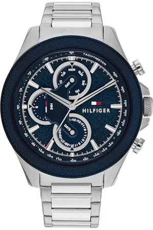 Tommy Hilfiger Męski analogowy japoński zegarek kwarcowy z paskiem ze stali nierdzewnej, , Stal nierdzewna