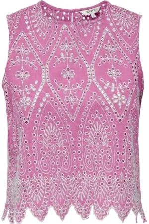 ONLY Onltulum Sl Emb Top WVN, , M