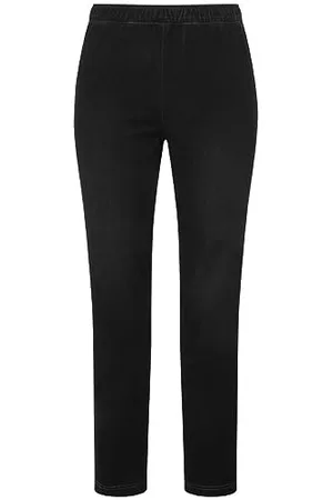 Ulla Popken Damskie spodnie jeansowe z dżerseju, , 45W / 32L