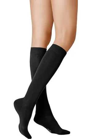 Kunert Damskie podkolanówki z dzianiny, 263500 Liz, czarny (Black 0070), 35/38 EU