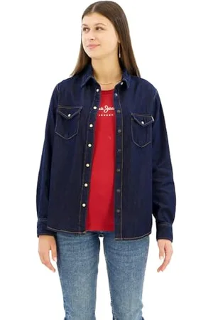 Pepe Jeans Damska koszula regularna, niebieska (Denim-BC3), S, , S
