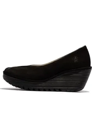 Fly London Damskie koturny YEIF566FLY, czarne, 5 UK, , 5 UK
