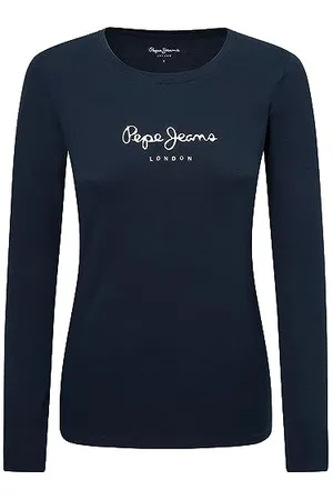 Pepe Jeans Damska koszulka New Virginia Ls N, Niebieski (Dulwich), XXS