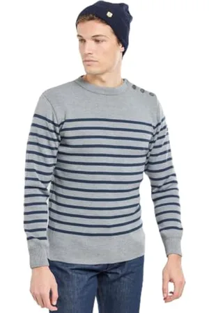 Armor.lux Sweter marynarski w paski z wełny PAIMPOL, , XL