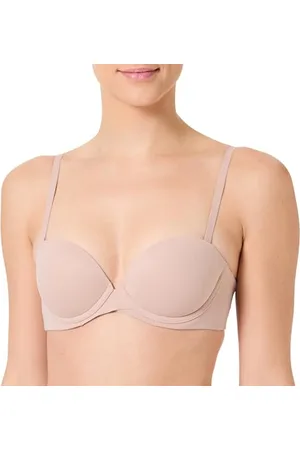 Calvin Klein PUSH UP STRAPLESS, beżowy, 34A, , 75