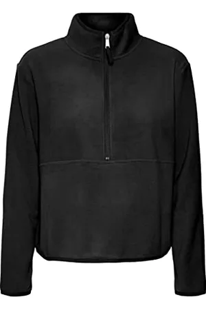 VERO MODA Bluza damska VMILSA LS z zamkiem błyskawicznym JRS BF Sweat Bluza, czarna, S