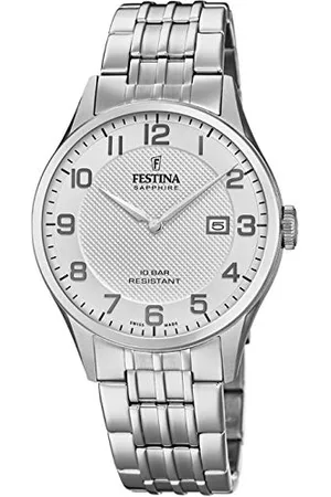 Festina Unisex dla dorosłych analogowy zegarek kwarcowy z bransoletką ze stali szlachetnej F20005/1