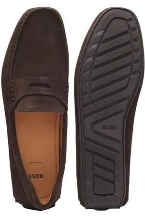 HUGO BOSS Noel_Mocc_sdpeb, mokasyny męskie, Dark Brown, 41 EU, , 41 EU