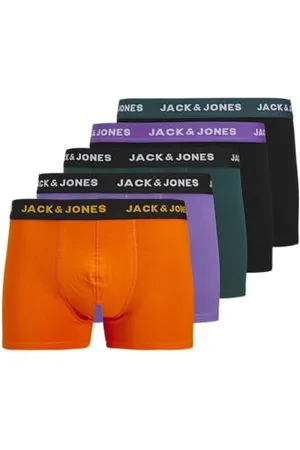 JACK & JONES Męskie bokserki Jacben Solid Trunks, 5 sztuk, czarne, x_l (3 sztuki), , x_l