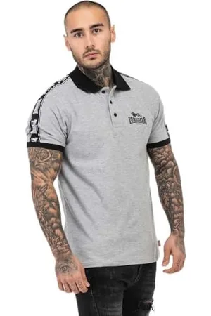 Lonsdale London Setter Polo, Marl Grey/Black/White, XXL Mężczyźni, , XXL, 117546