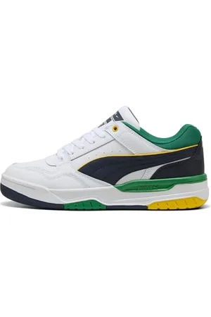 PUMA Unisex Rebound Retro Sneaker, White-Archive Green-New Navy, 37,5 UK, Biały Archiwum Zielony Nowy Granatowy, 38.5 EU