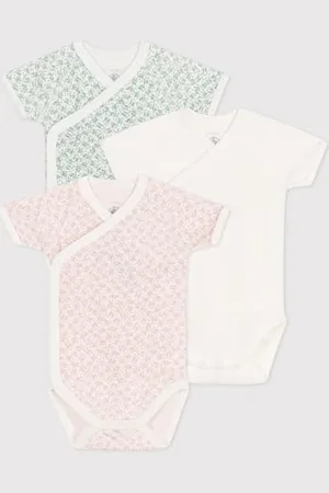 Petit Bateau Body dziecięce z krótkim rękawem (zestaw 3 sztuk) dla dziewczynki, , 3 miesi?cy