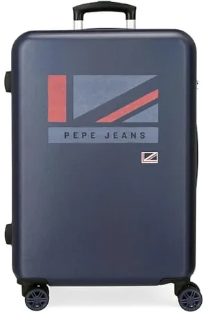 Pepe Jeans Aidan walizka, średniej wielkości, niebieska, 46 x 65 x 23 cm, twardy plastik, boczne zamknięcie łączone, 56, 3,22 kg, 4 koła