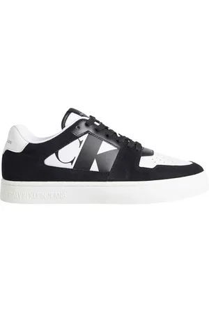 Calvin Klein Jeans Classic Cupsole NBS Heritage Ym0ym01093, Trampki Męskie, Czarny Biały Połyskujący, 44.5 EU, , 44.5 EU