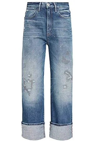 G-Star Tedie Ultra-high Waist Straight Turn Up Raw Edge Ankle 27