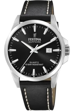 Festina Męski analogowy zegarek kwarcowy ze skórzanym paskiem F20025/4