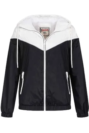 Lonsdale London Damska kurtka przeciwwiatrowa Skerray, Czarny/biały, XXL
