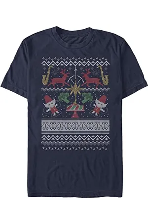 Netflix Unisex Christmas Chronicle Sweater Organic Short Sleeve T-Shirt, , XL, , XL