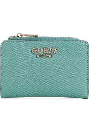 Guess Laurel Zip Around etui na karty, turkusowe, jeden rozmiar