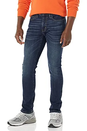 Amazon Męskie dżinsy Skinny-Fit High Stretch Jean, Dark Wash, 28W x 30L