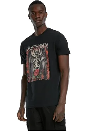 Mister Tee Męski T-shirt Love to Death, nadruk dla mężczyzn, graficzny T-shirt, Streetwear, , 5XL