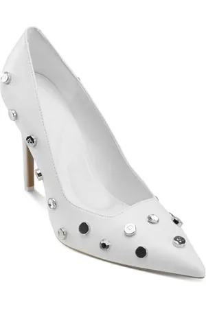 DKNY Damskie szpilki Mickel Studs HIGH Heels, białe, 39,5 EU, , 39.5 EU