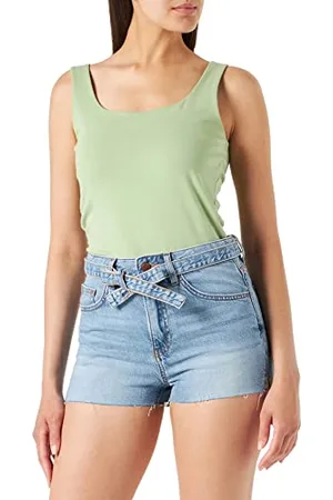ESPRIT Edc by Damskie szorty dżinsowe 042CC1C302, 903/BLUE Light WASH, 25, , 52
