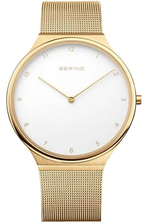 Bering Damski zegarek kwarcowy Movement - Ultra Slim Collection ze stali nierdzewnej i szafirowym szkłem 18440-334 - 3 ATM, , 40, Klasyczny