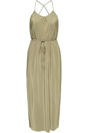 ONLY Onlclaudia Plisse Strap Long Dress Ptm, , XS